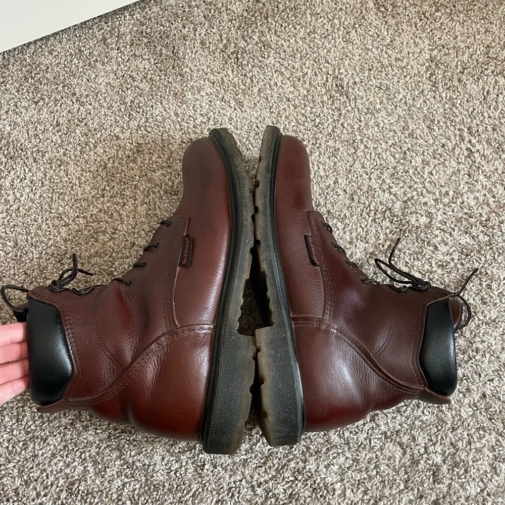 Red wing shoes work boots size 14 narrow brown boots style 696